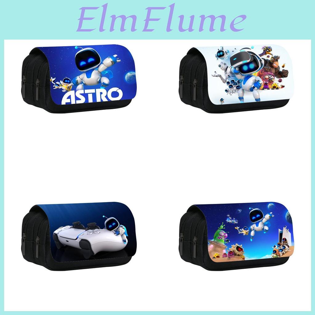 Astro Bot Kid Pencil Bag With Dual Compartments For School And Kindergarten