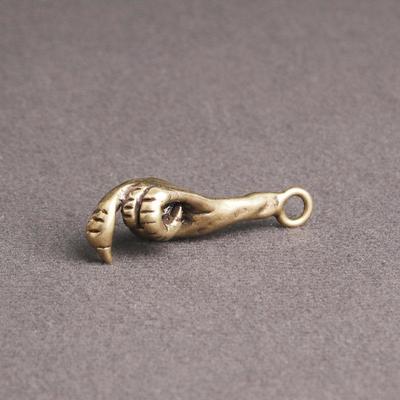 #Vintage Brass Devil'S Hand Keychain Pendant With Eagle Claw Design For Bags Diy Jewelry Charms Accessories Punk Fashion Gifts