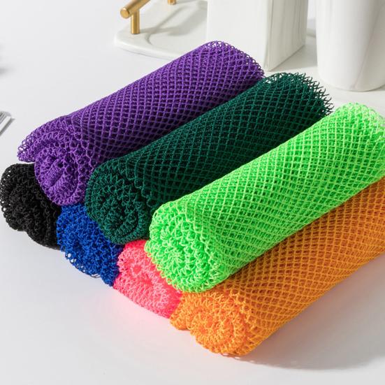 African Exfoliating Mesh Sponge Bath Towel Dual-Sided Exfoliation Gentle Face Body Silky Smooth Skin Towel