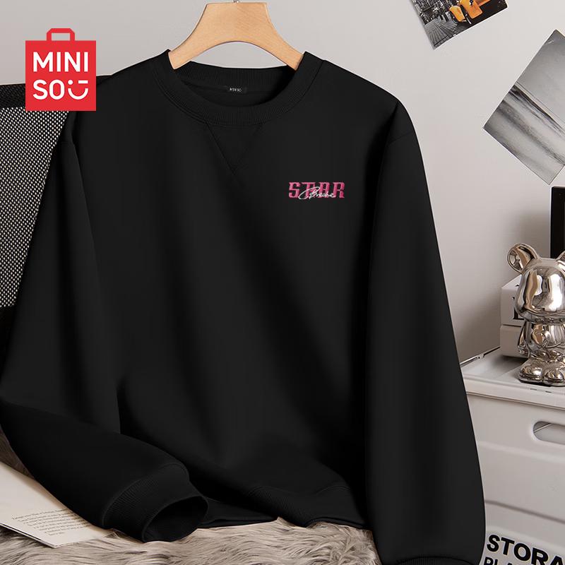 MINISO Men's Retro Round Neck Sweatshirt