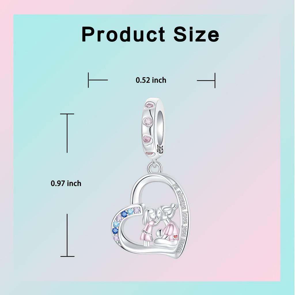 925 Silver Lovers Pendant Charms for Boys Girls Fit 4MM Hole Bracelet Necklace DIY Female Jewelry