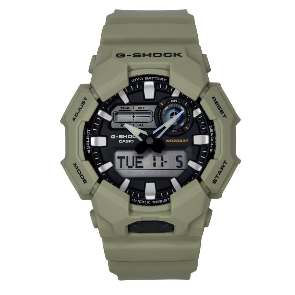 

Восстановленные Casio G-Shock Аналогово-цифровые Часы для мужчин с ремешком из био-смолы Черный циферблат Кварцевые GA-010-5A 200M чёрный