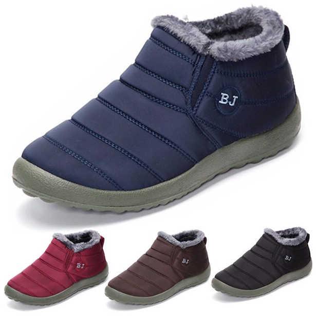 Buy Snow Boots Winter Shoes Cotton Inside Antiskid Bottom Keep Warm