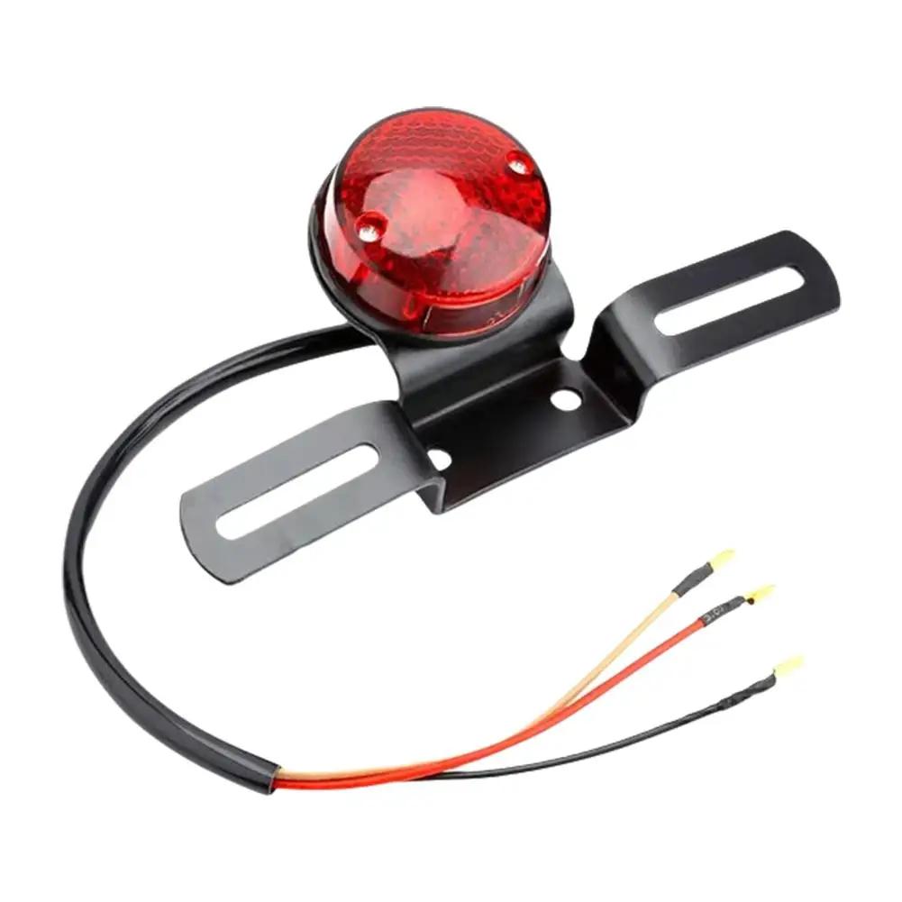 Led Motorcycle Tail Brake Stop Light 12v Halogen Rear Lights Taillight Cafe Racer For Chopper Bobber Motorbike Accessories Q9p2
