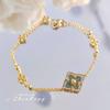 Italian Lace Diamond Clover Bracelet Luxury Pink Shell Jewelry for Women