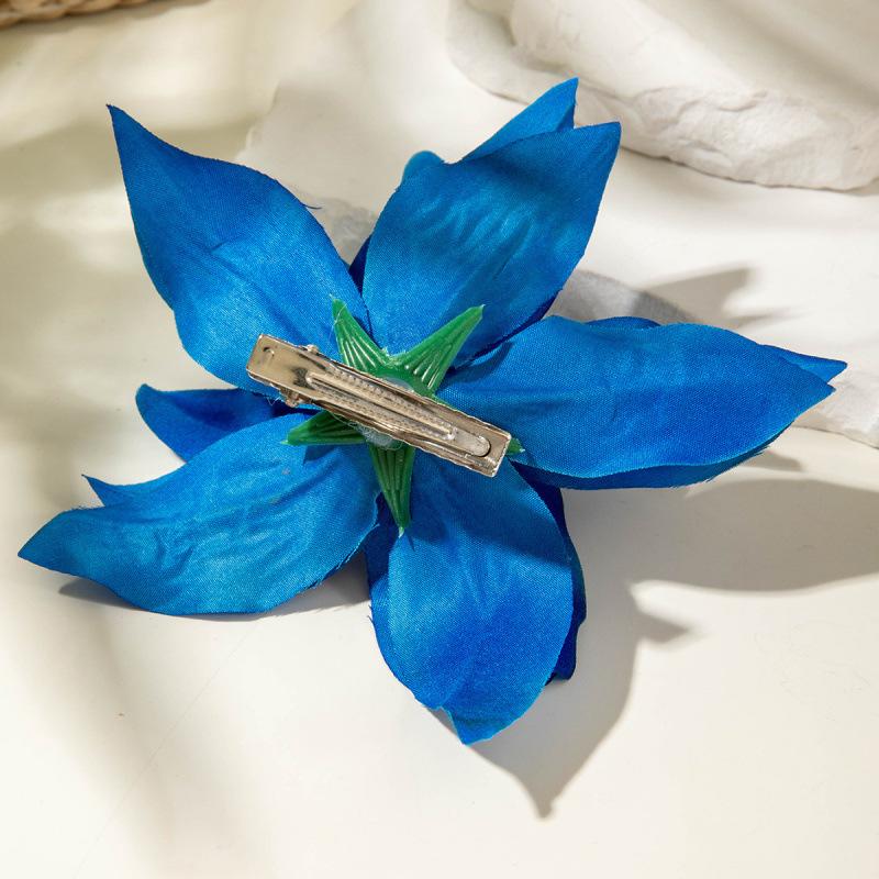 Holiday lily flower hairpin, small fresh and super fairy atmosphere simulation flower hairpin headgear female