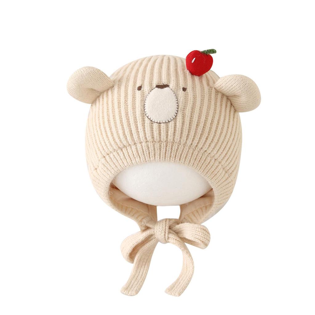 Sevimli Rahat Bebek Yün Şapka - Sonbahar/Kış, Kulak Korumalı, Kalın ve Rüzgar Geçirmez, Erkek ve Kız Çocukları İçin