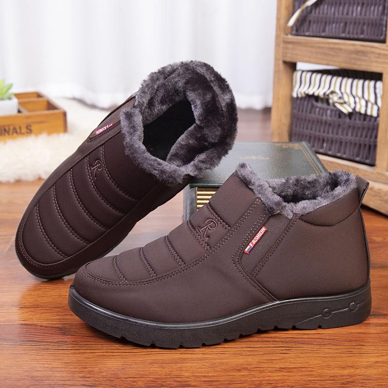 Scarpe invernali in cotone vecchio da uomo impermeabili antiscivolo calde paffute e pesanti leggere scarpe da papà di mezza età e anziani