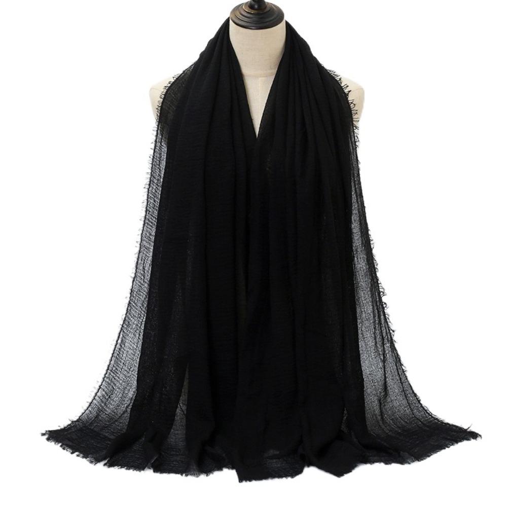 Wrinkle Pleated Plain Hijab 10 Colors Ripple Hijab Women Scarves Veil Crinkle Hijab Scarf