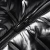 Autumn and Winter Men's Cotton Coat Hooded Jacket with Shiny Surface Personalized Warm Jacket Outdoor Sports Warm Cotton Coat