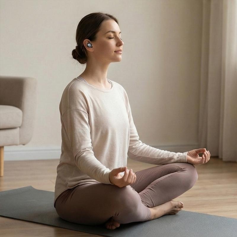 Wireless In Ear Headphone with Noise Isolation Sleep Mode Bluetooth-compatible 5.3 Fast Connect & 5.5 Hour Play time for Side Sleep