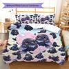Pink Gradient Cartoon Pattern Bedding,Quilt Set Quilt Cover Pillowcase Home Birthday Gift (1 * Duvet Cover + 2 * Pillowcase, Without Core)