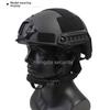 Casco Tattico FAST in Fibra di Vetro, Leggero 1.5kg, Imbracatura Interna Wendy, Guide Laterali Aggiornate, Regolabile 57-61cm per Softair CS Caccia