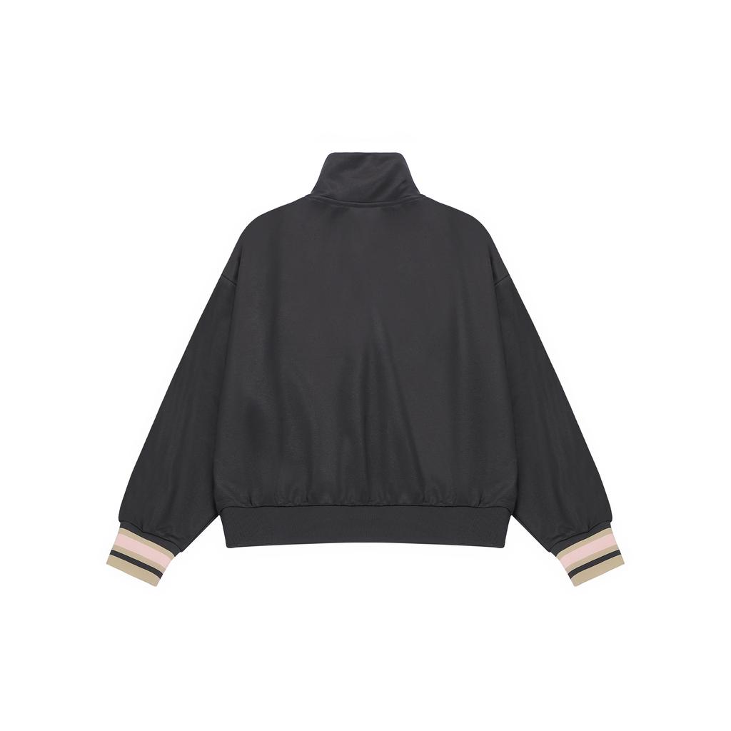 (WMNS) New Balance Half Zip Sweatshirt Asia Sizing 'Black Beige' Women's AWT23561-PHM