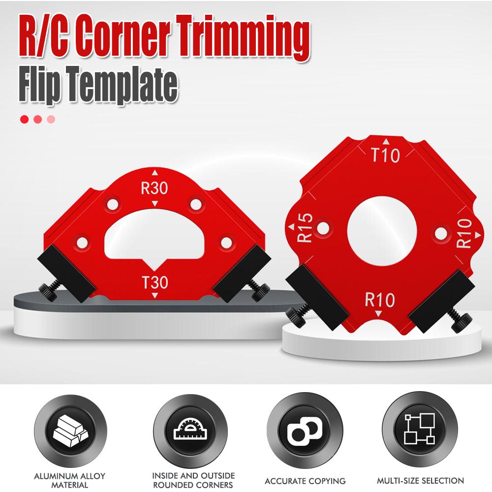 RT10-RT60 Radius Jig, Woodworking Router Templates Arc Angle Positioning Template, Corner Radius, Reusable Positioning Tool