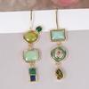 Huitan Fresh Style Women Bohemia Drop Earrings for Daily Party Elegant Charming Accessories Inlaid Shiny CZ Geometric Jewelry 1