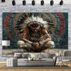 2D Indigenous Culture Tapestry Native American Wall Background Cloth