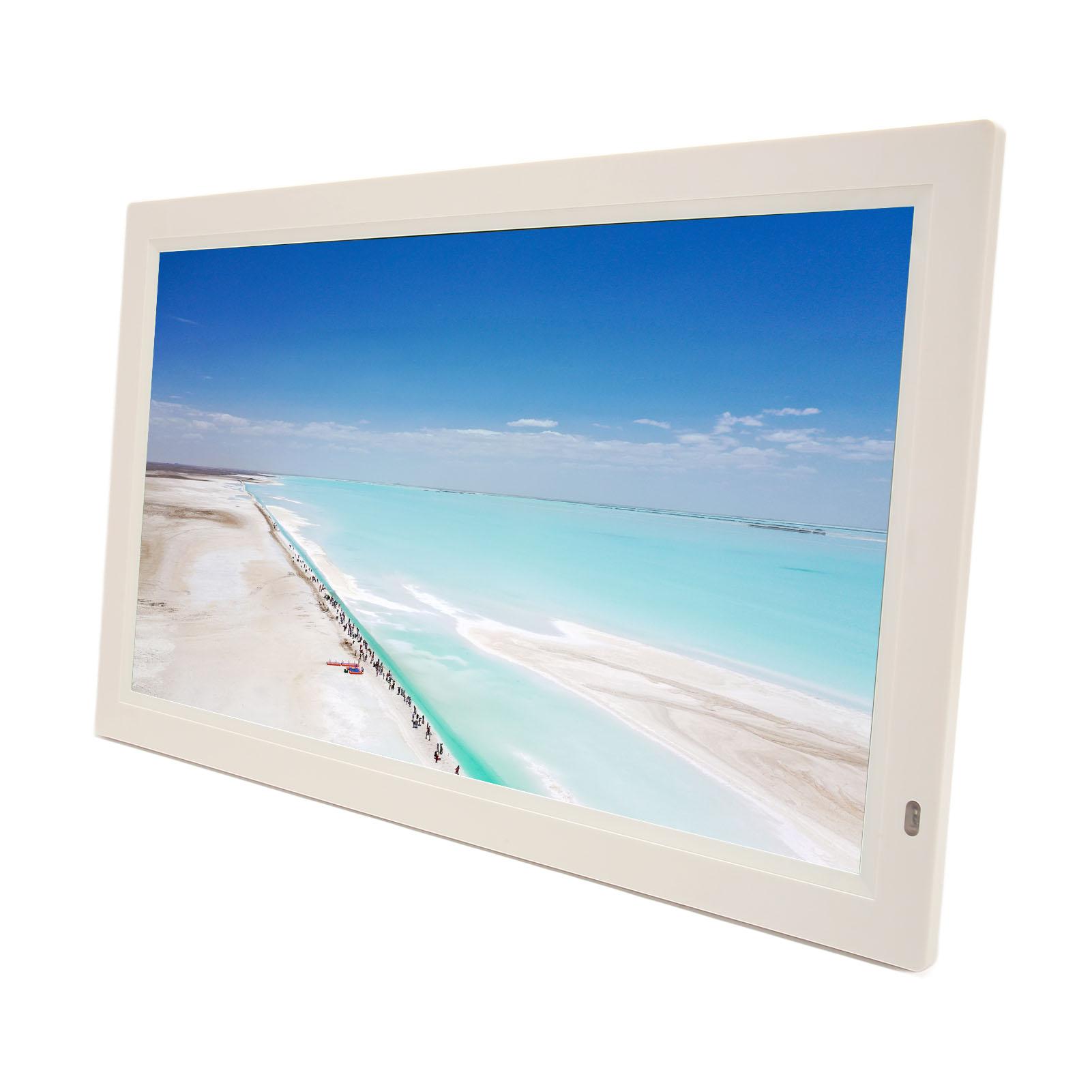 

Цифровая фоторамка 21,5-дюймовый HD IPS экран Поддержка USB-карты памяти Видео Музыка Электронное изображение US Plug белый