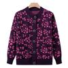 Middle-aged Elderly Spring and Autumn Knitted Sweater Jacket Female Mother Sweater Cardigan Grandmother Sweater Elderly Woman Clothes