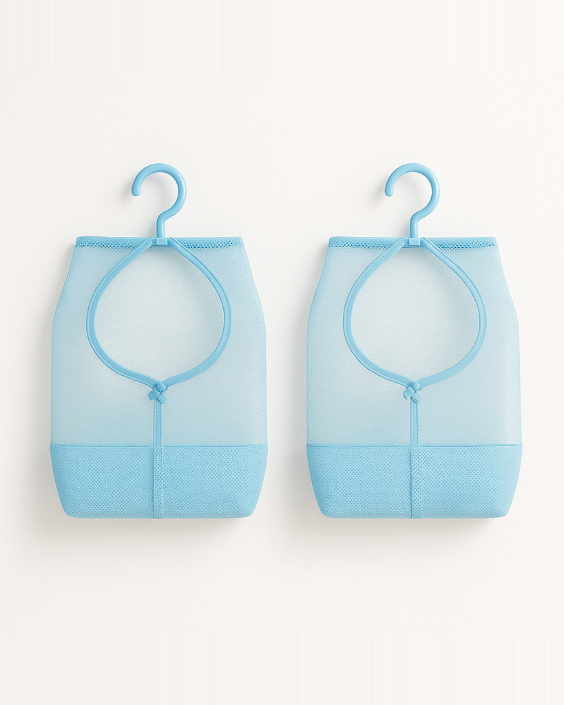Hangable Classified Storage Mesh Bag Bathroom Living Room Underwear Clothes Hanging Bag Multi-purpose Net Bag Organizer