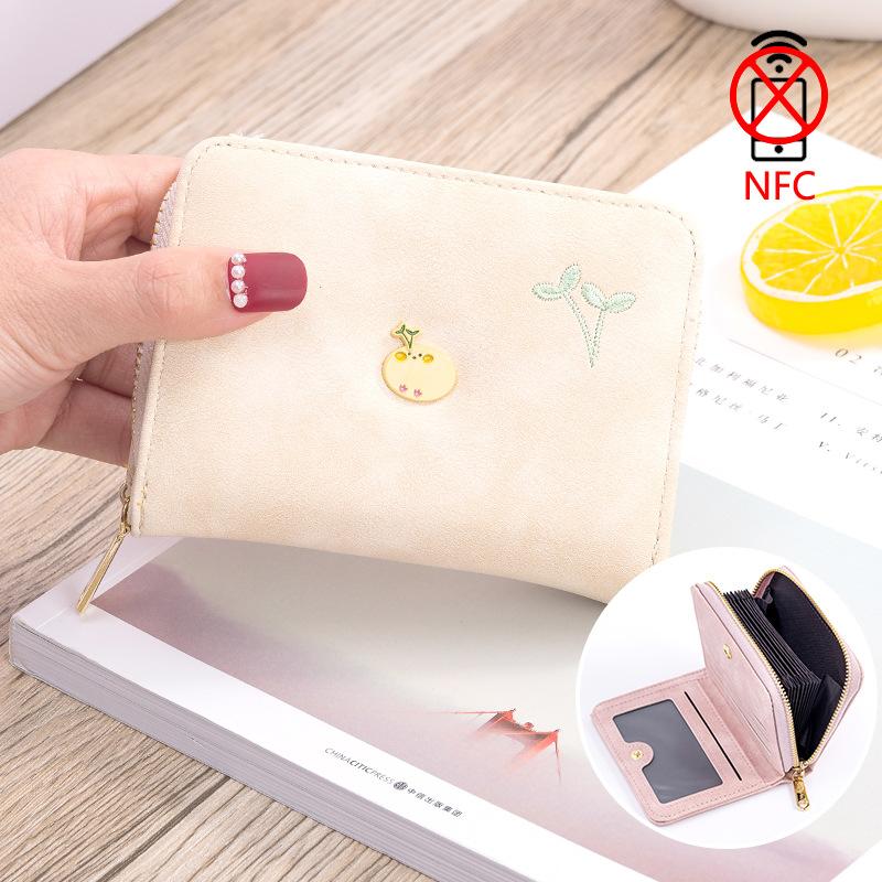 Wallet women's short card bag integrated bag new Korean version fashionable cute small fresh student folding zipper change bag