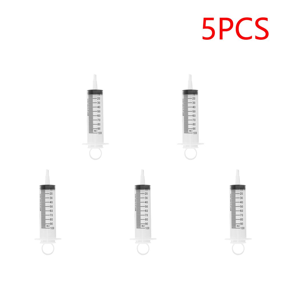 100ml Measuring Syringe Glue Filling Liquid Syringe Without Needle Plastic Syringe Watering Refilling for Industrial Hydroponics