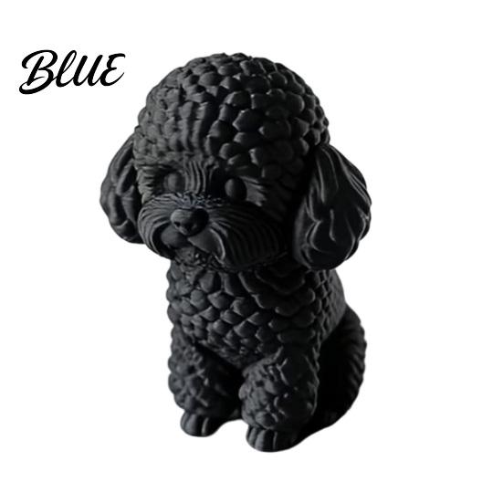 Artistic Pet Memorial 3D Printed Cute Teddy Dog Statue Mini Poodle Figurine