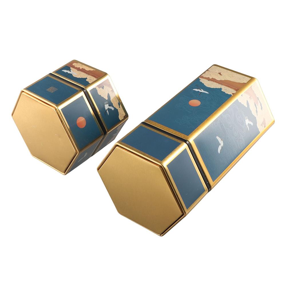Hexagonal Tea Set Accessories Tea Storage Container Tea Pot Tea Storage Tank Tea Box Tea Organizer