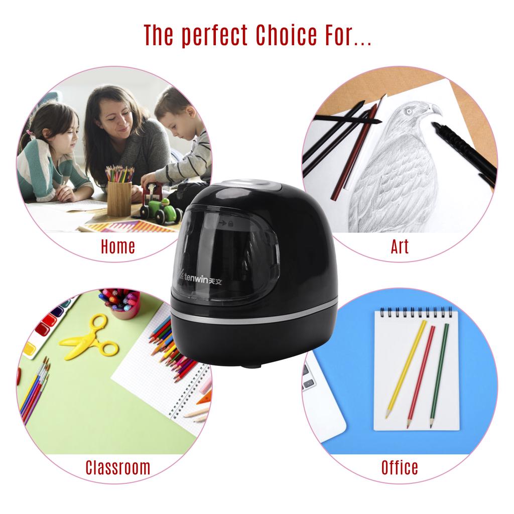 Buy Portable Electric Pencil Sharpener Durable Helical Blade Sharpness ...
