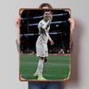 Soccer Player Celebration Printed Poster Customized Wall Art Retro Vintage Metal Tin Signs for Home Desk Decor Setup Decorations