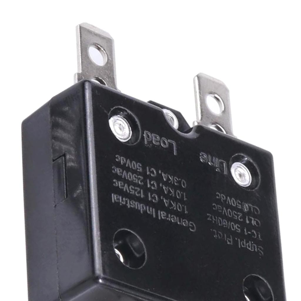 15 Amp Manual Resets Thermals Circuit Breakers 125 250V 50V Overloads Protectors for Home Appliances and Vehicles