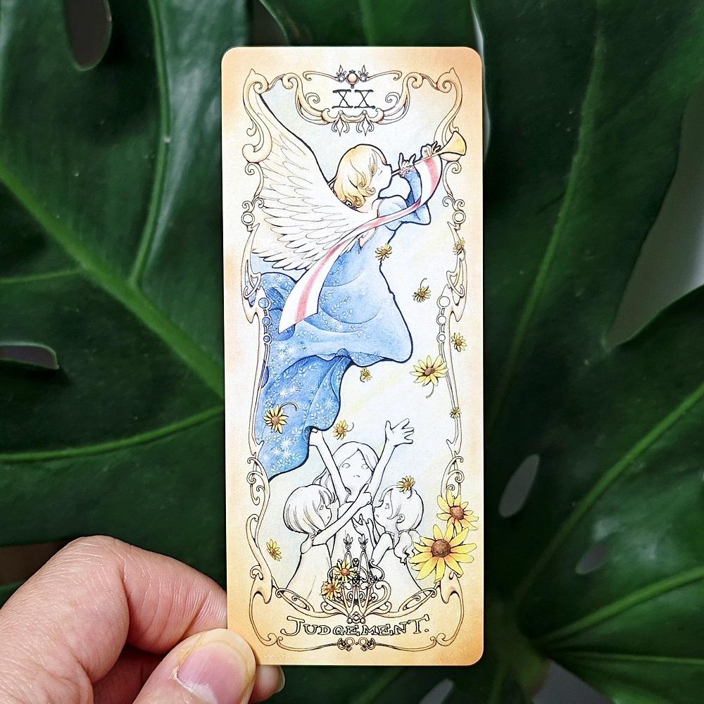 Low Scare Tarot 12*5,5 cm 78 stk Kort Legg til The Language of Flowers i hemmelighet Japansk anime-stil tegneserie-tarotkort