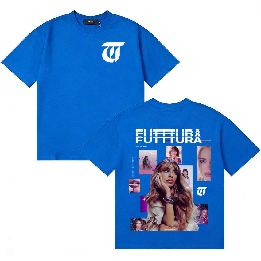hot Singer TINI Futtura 2026 fashion album merch Unisex Tshirts Unisexs Womens Short Sleeve streetwear High Quality Oversized Tees