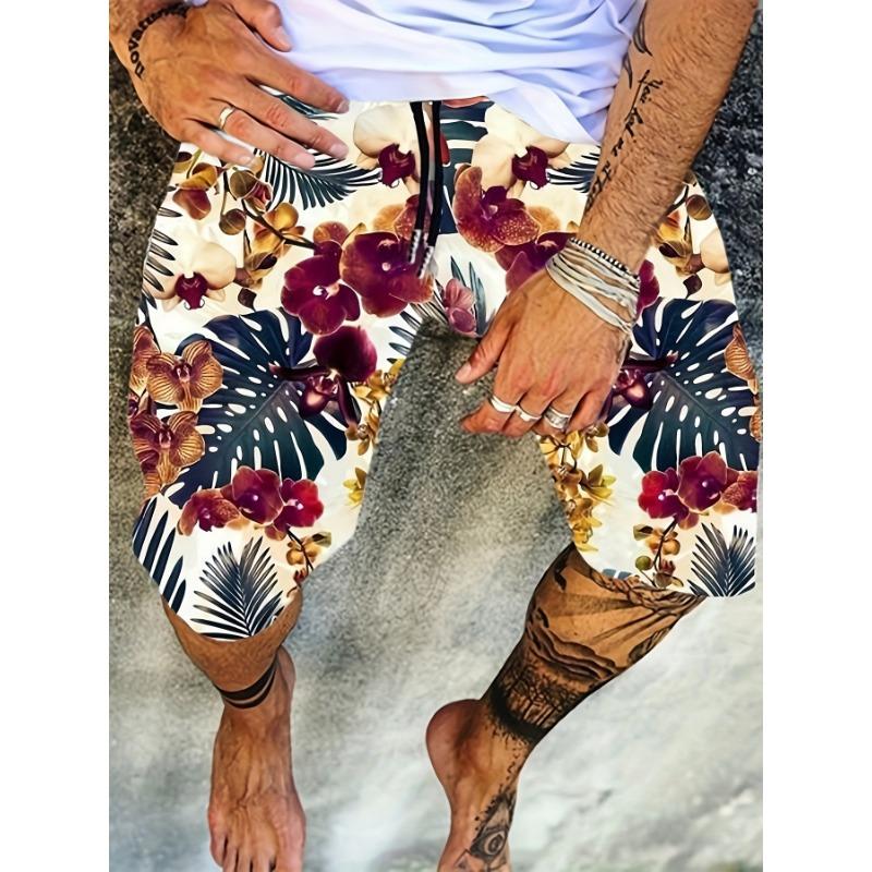 Men s casual printed beach shorts M