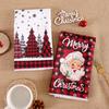 2pcs Christmas Kitchen Towels Merry Christmas Party Decoration 2025 Xmas Santa Claus Dish Towel Navidad Natal New Year Gift 2026