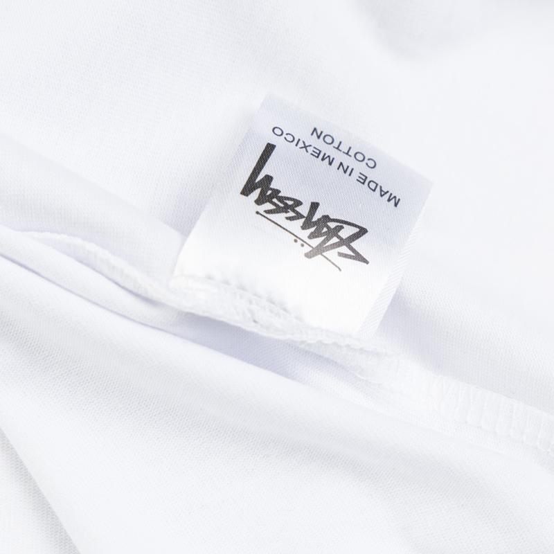 Stussy 2025 Sommer Neues hochwertiges Rundhals-T-Shirt aus Baumwolle für Männer und Frauen mit Retro-Flammenwürfel-Briefdruck-Paar-T-Shirt