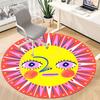 1pc Sunflower, Summer Carpet, Round Non Slip Durable Large Size Office Carpet, Suitable for Office