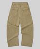 Beodeonteu Curved Cut Multi-Dart Wide Twill Pants [Beige]