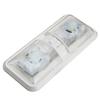 2Pcs Rv Smd2835 Led 12V Fixture Ceiling Camper Trailer Marine Double Dome Light