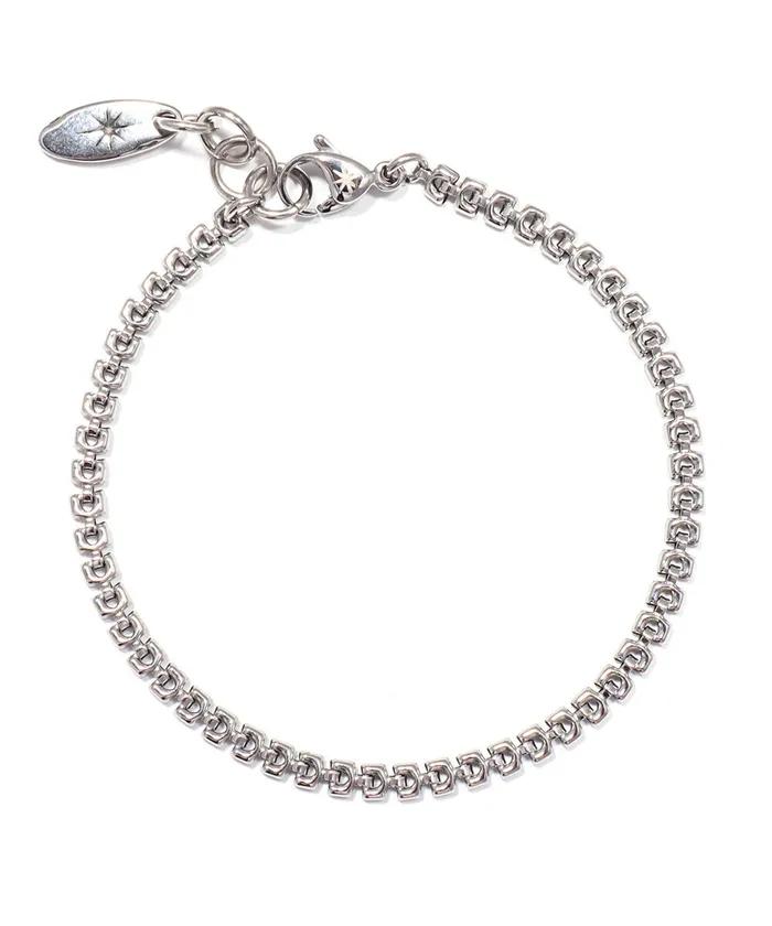3.2u Square Chain Bracelet (PLT-BR-116_SV)
