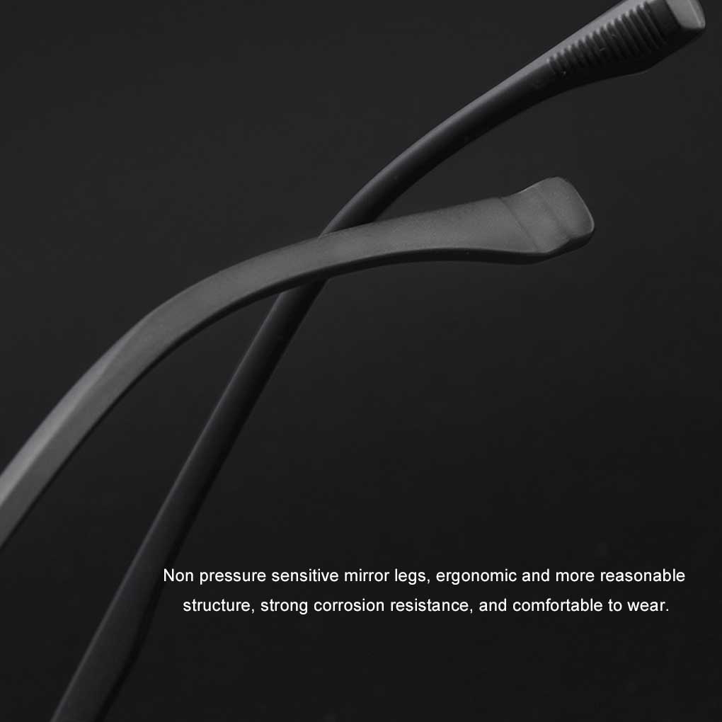 Unisex Metal Half Frame Men Women Plastic Lens Large Face Nearsighted Spectacles for Business Daily