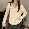 Navava Casual Two In One Check Collar Long Sleeve T shirT nT2978
