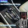 Real Carbon Fiber Car Accessories Center Gear Shift Modified Cover Soft Sticker For Honda Accord 9th Gen 2014 2015 2016 2017