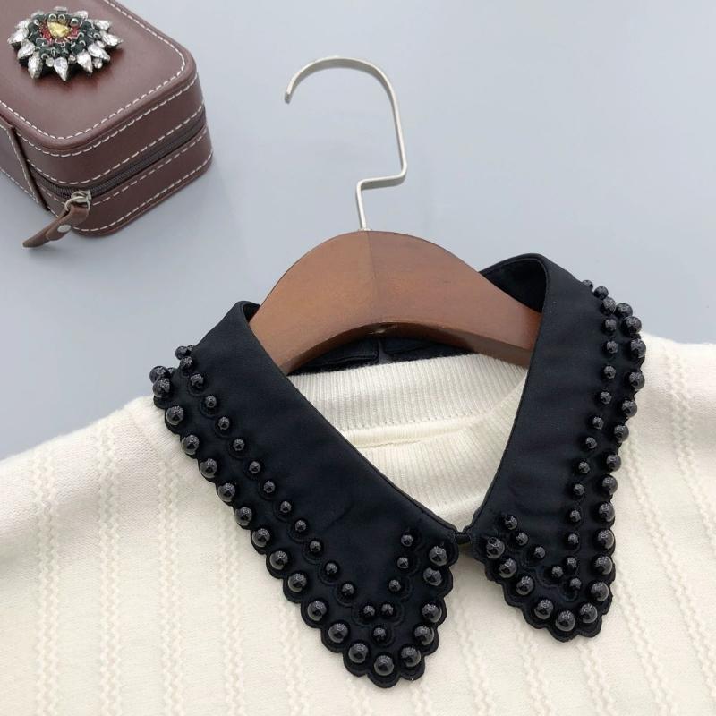 Detachable Lapel Collar False Elaborate Girls Collar Accessory Jeweled Collar Rocker Art Decorative False Shawl