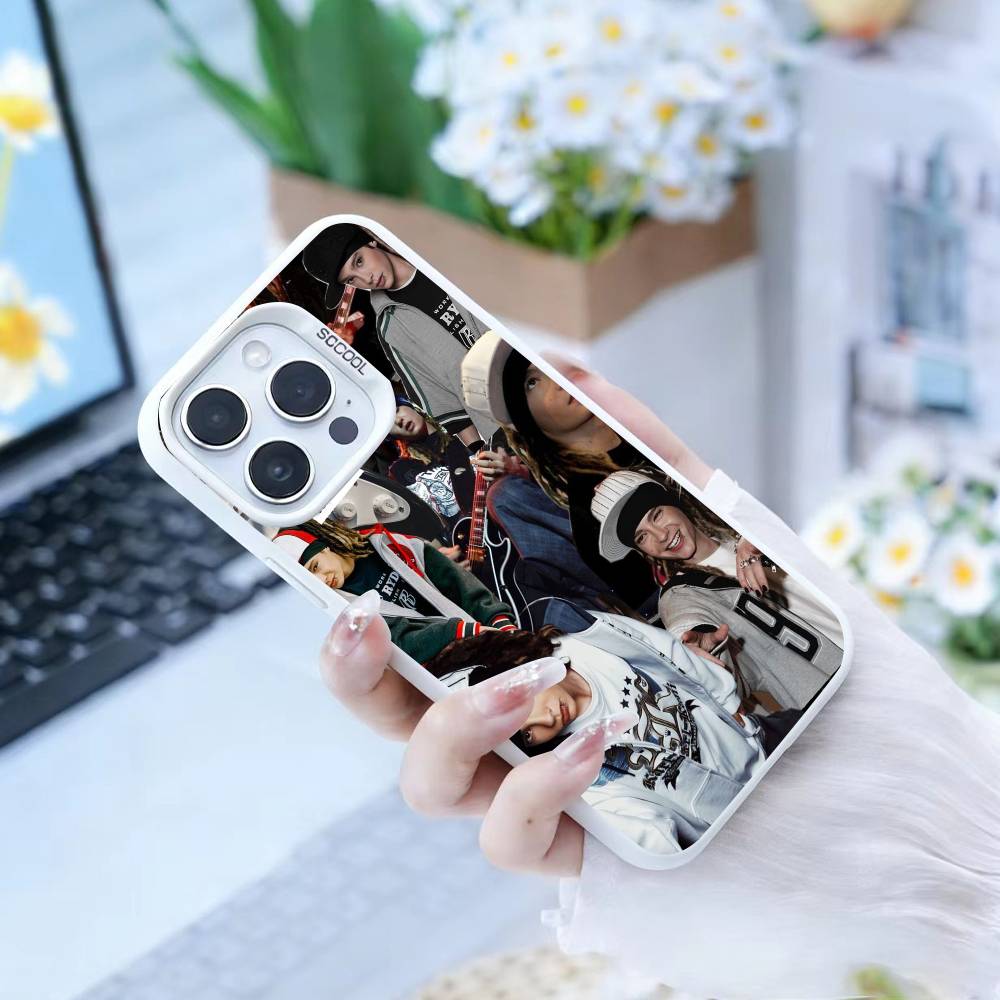 Bill Tom Kaulitz Tokio Hotel Phone Case For iPhone 16,15,14,13,12,17,Pro,MAX White Matte Shockproof Cover