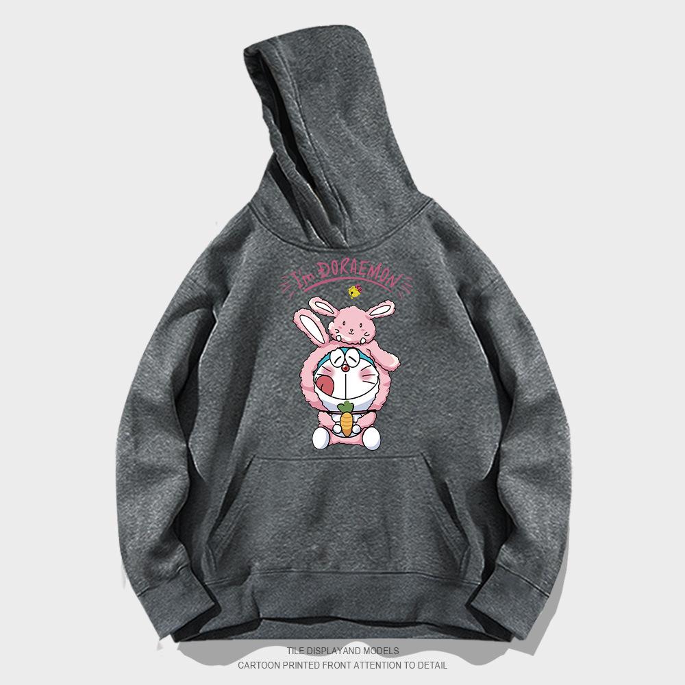 Cartoon anime hooded sweater men's and women's trendy brand loose casual teen student jacket top
