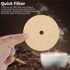 200Pcs Natural Replacement Filter Pack Unbleached Round Coffee Filter Paper  Home Office Use
