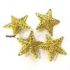 Gold & Silver Electroplated 3D Five-Pointed Star Christmas Tree Decor - 8CM