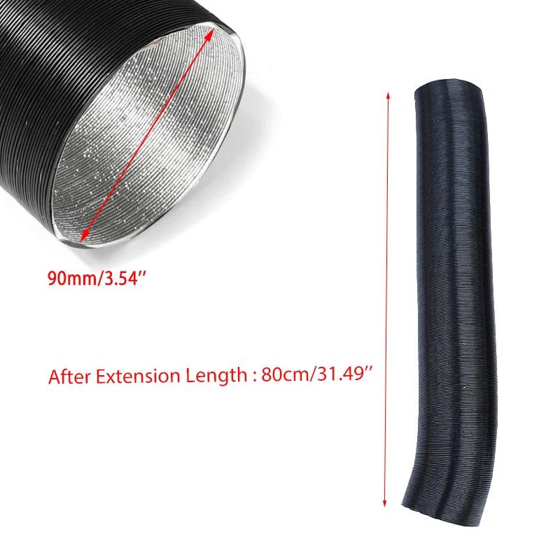 Air Intake Outlet Exhaust Stretch Corrugated Hose Pipe Flexible Combustion 25/42/60/76/90mm For Webasto Eberspacher Auto Heater