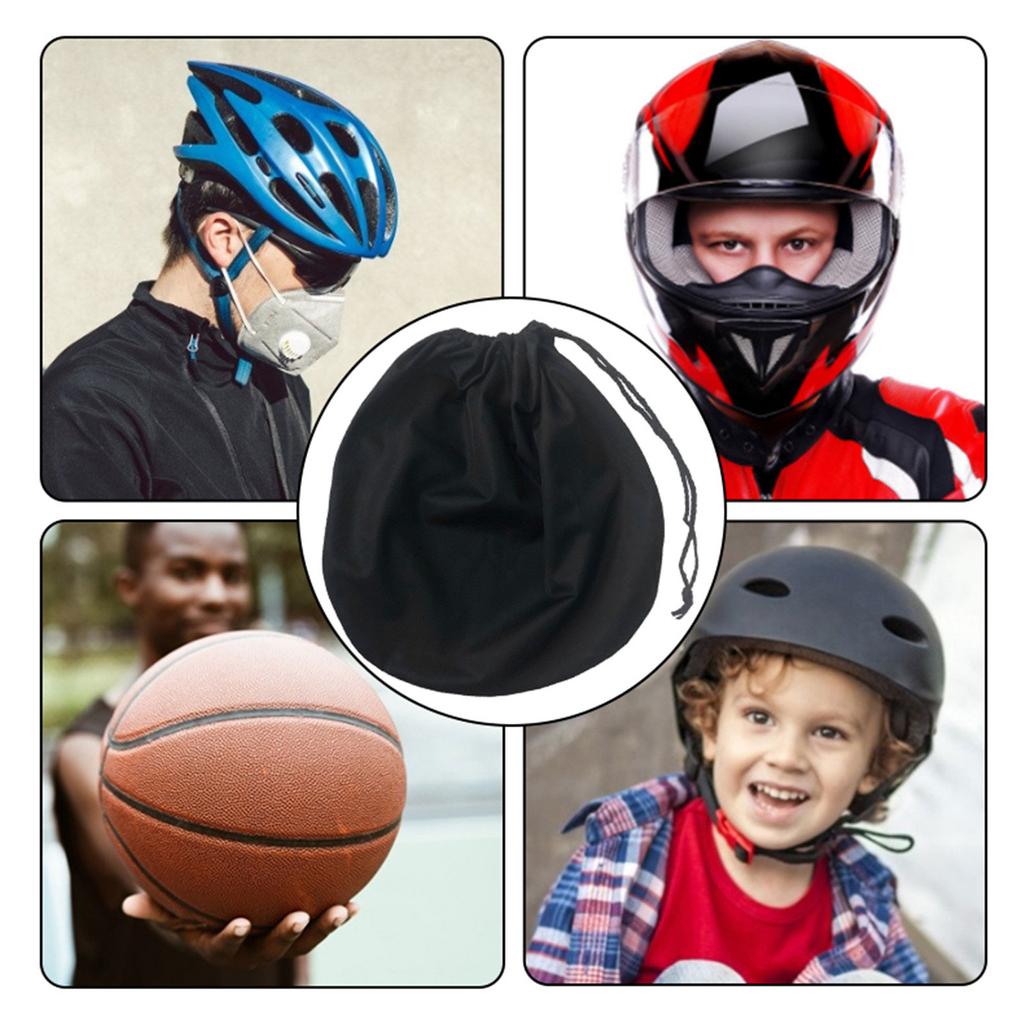 Helmet Bag Welding Mask Hood Storage Carrying Bag for Riding Bicycle Sports Universal Tool Cloth with Locking Drawstring